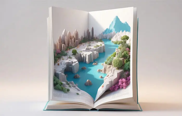Tour Book 3D Design Art Illustration image